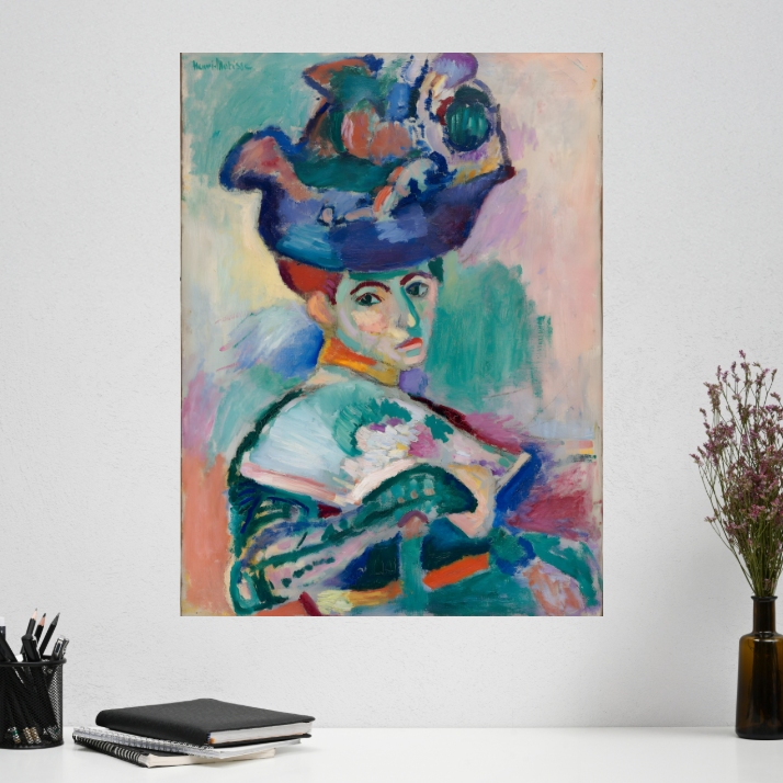 Tableau Matisse La femme au chapeau