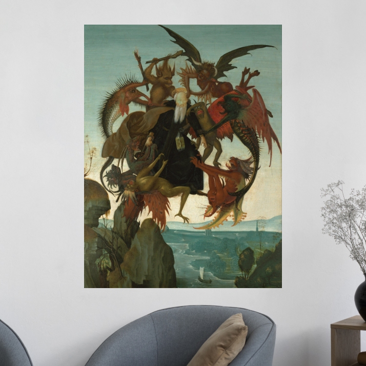 Tableau Michel Ange Le tourment de Saint Antoine