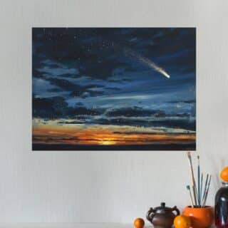 Nuit tableau Étoile Filante au Crépuscule