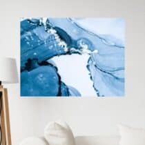 Tableau abstrait bleu Éclat Bleu