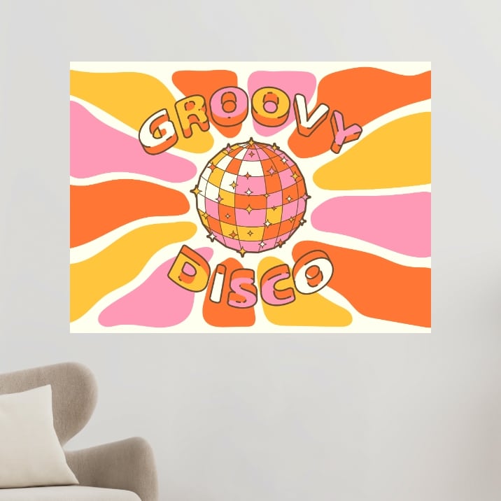 Tableau année 70 ambiance disco