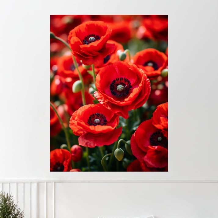 Tableau coquelicot Rouge passion