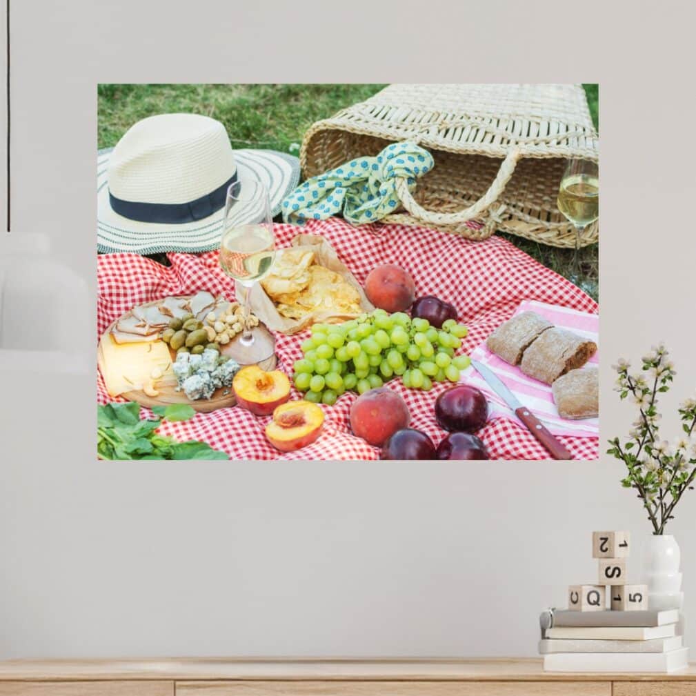 Tableau Pique-nique sur l’herbe ensoleillée