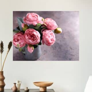 Tableau Pivoine Rose Éclatante