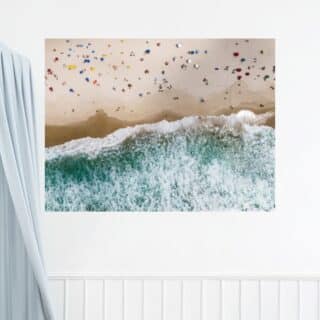 Tableau Plage Vagues Turquoises et Sable Fin