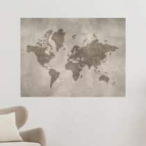 Tableau Carte du Monde minimaliste