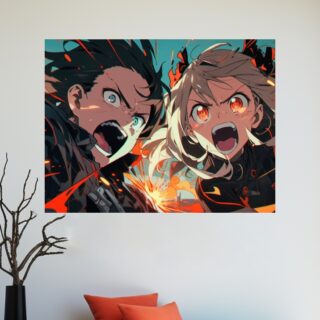 Tableau Demon Slayer La rage des combattants