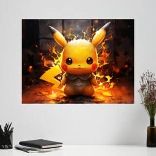 Tableau Pokemon Pikachu en pleine puissance