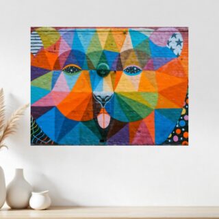 Tableau Street Art Ours en Couleurs