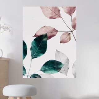 Plante tableau Feuilles colorées aux teintes pastel