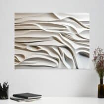 Tableau moderne en relief ondes naturelles