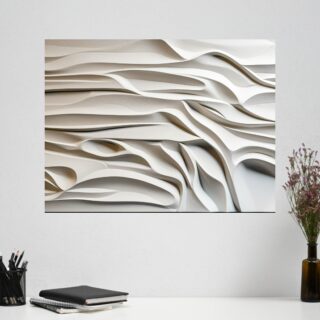 Tableau moderne en relief ondes naturelles