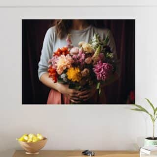 Tableau moderne fleur éclat naturel