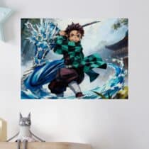 Tableau Demon Slayer Tanjiro et la maîtrise du Souffle