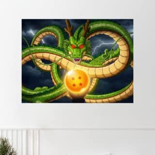 Tableau Dragon Ball Z Shenron et la boule de cristal à 4 étoiles