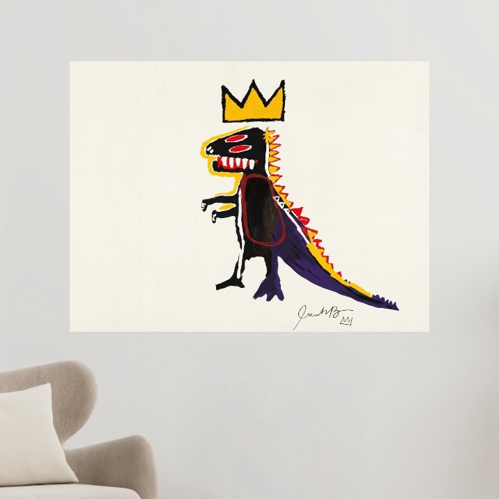 Tableau Basquiat Dinosaure