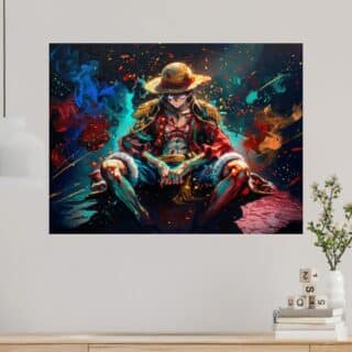 Tableau One Piece Luffy Straw Hat Coloré