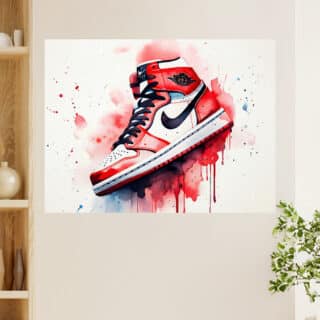Tableau Air Jordan Rouge Street Art