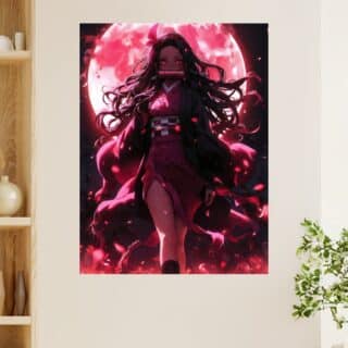 Tableau Demon Slayer Nezuko La flamme qui protège