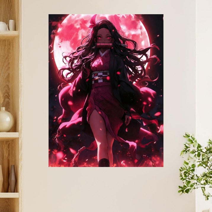 Tableau Demon Slayer Nezuko La flamme qui protège