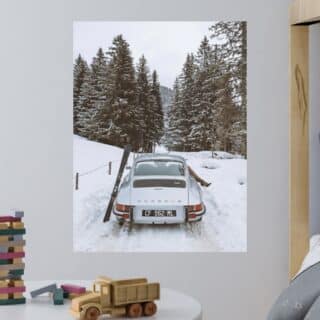 Tableau Montagne Porsche 911 Élégance Automobile en Paysage Alpin
