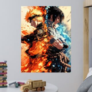 Tableau Naruto et Sasuke La rivalité éternelle