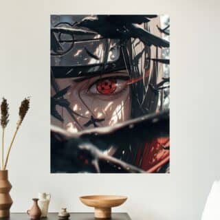 Tableau Naruto Itachi Uchiwa Regard du sacrifice