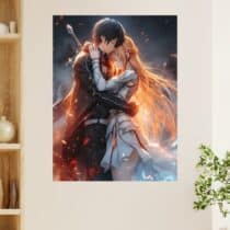Tableau Sword Art Online Kirito et Asuna Unis face au destin