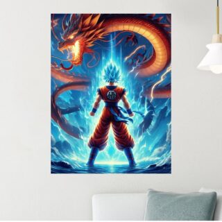 Tableau Dragon Ball Z Goku L’Éveil du Guerrier Légendaire