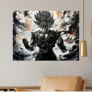 Tableau Dragon Ball Z Goku Noir et Blanc