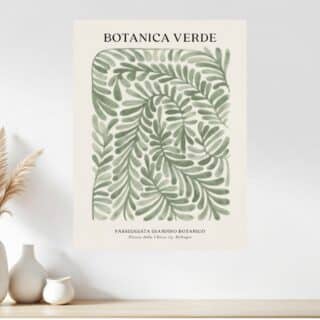 Tableau Fleurs Botanica Verde Vert Sauge