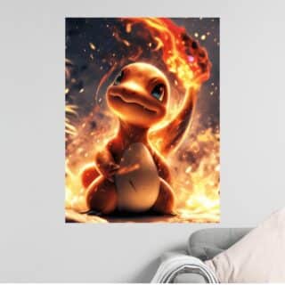 Tableau Pokémon Salamèche Flamme Éternelle L’Esprit Combatif du Pokémon Feu