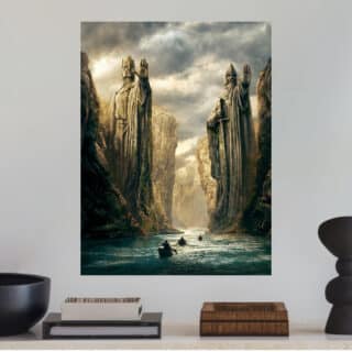 Tableau Portes d’Argonath Seigneur des Anneaux Statues des Rois