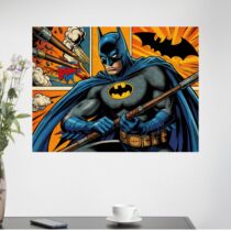 Tableau Batman Comic Style Vintage Coloré