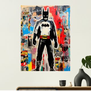 Tableau Batman Graffiti Mural Urbain Design