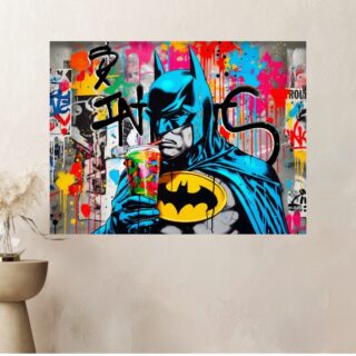 Tableau Batman Super Héros Pop Art Puissant