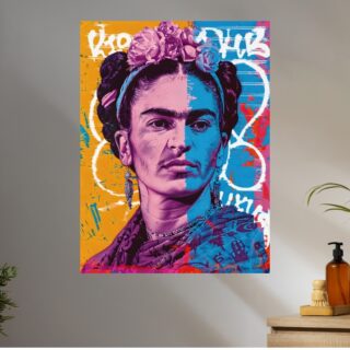 Tableau Frida Kahlo Coloré Artistique Portrait