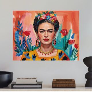 Tableau Frida Kahlo Abstrait Coloré Moderne