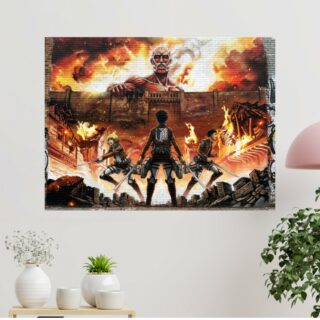 Tableau L'Attaque des Titans Menace des Murs