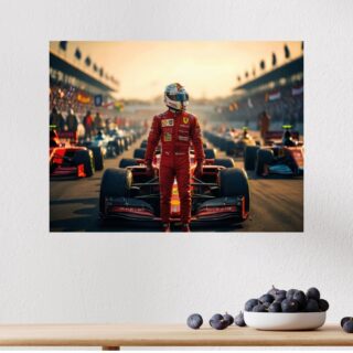 Tableau Formule 1 Pilote Ferrari Portrait