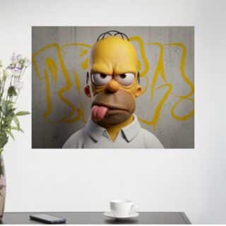Tableau Homer Simpson Portrait Amusé