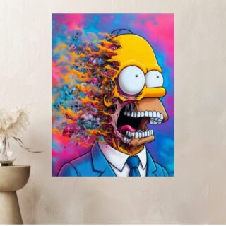 Tableau Homer Simpson Fusion Street Art