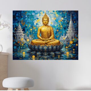 Tableau Zen Méditation de Bouddha Design Contemporain