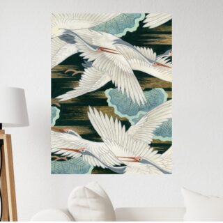 Tableau Envol de Grues Estampe Japonaise