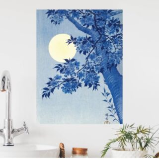 Tableau Cerisier en Fleurs Nuit de Lune