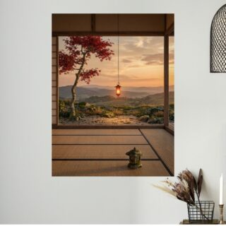 Tableau Aurore Paysage Japonais