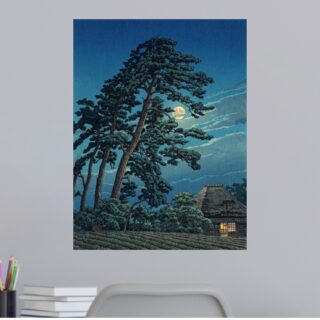Tableau Lune sur Magome Paysage Nocturne