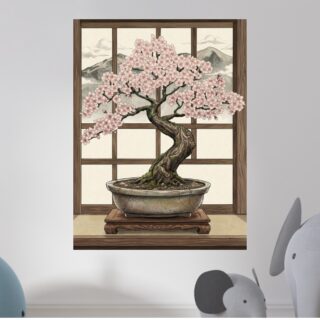 Tableau Bonsaï de Cerisier Art Japonais