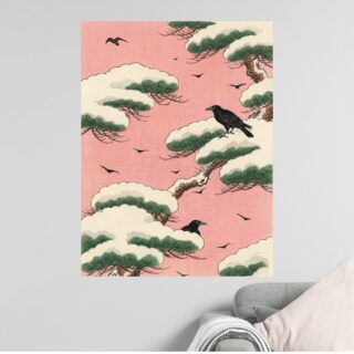 Tableau Ciel Rose Crépuscule Japonais