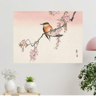 Tableau Oiseau sur Cerisier Pleureur